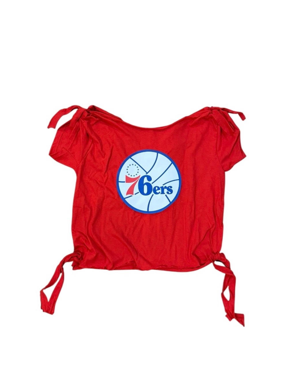 Philadelphia 76ers red off the shoulder top
